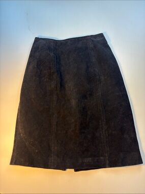 Wilson Black Suede A-Line Skirt -530sku